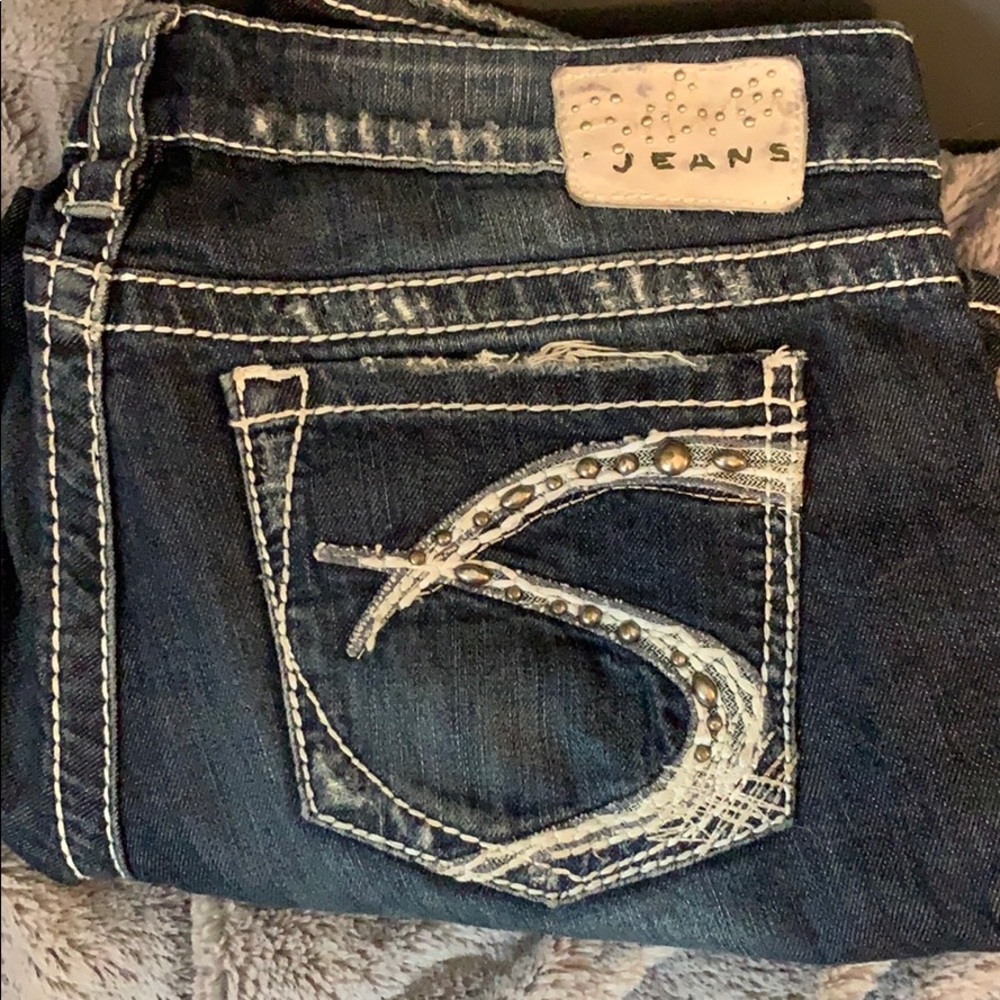 Aiko skinny silver jeans